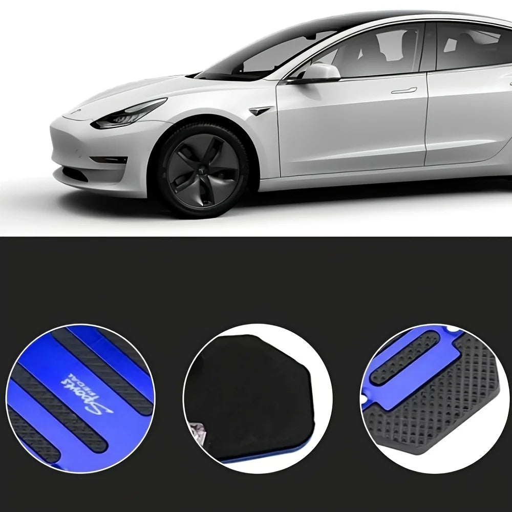 2pc Non-Slip Aluminum Alloy Car Pedal Pads, Automatic Transmission Brake & Gas Pedal Covers Auto SUV ATV Replacement Accessories