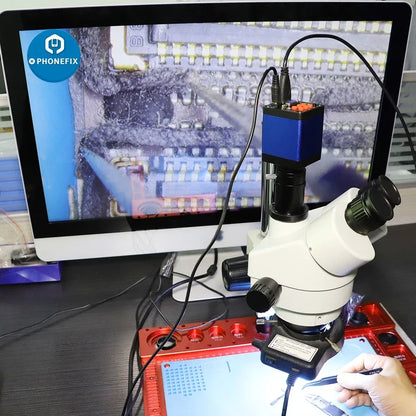 Microscopic Camera Digital Video HDMI Trinocular Microscope Camera 51MP 48MP 38MP VGA HDMI HD USB-C for Phone Electronic Repair