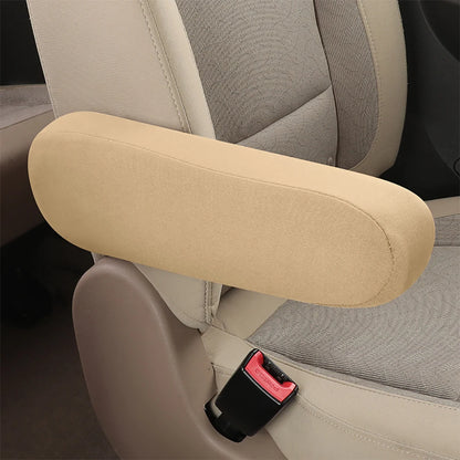 Car Front Seats Armrests Cover Universal Auto Centre Console Armrest Protector Covers Soft Comfortable Elastic Cloth Covers