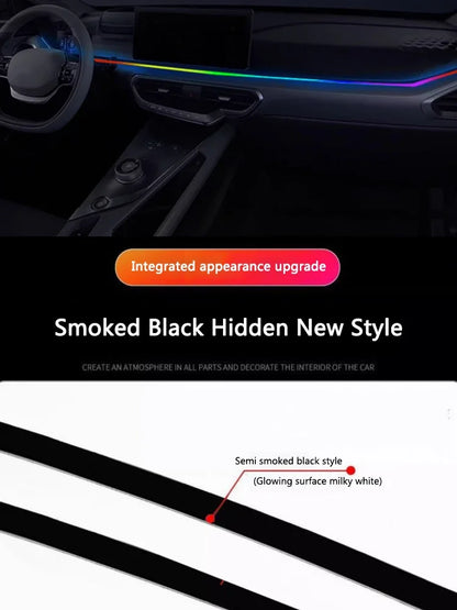 Colorful LED Car Interior Hidden App Remote Control Atmosphere Lamp USB Car Ambient Light Acrylic Strips Dashboard Lights RGB