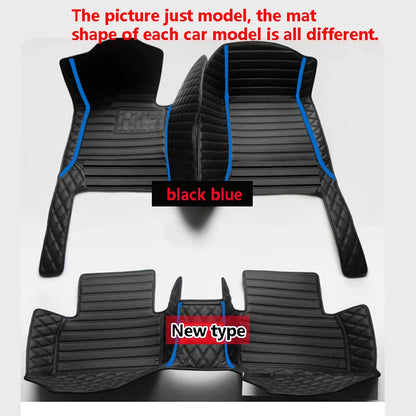 Custom Automotive Car Floor Mats For Mercedes W124 1985 1986 1987 1988 1989 Auto Luxury Leather Men Women Car Mats Full Coverage