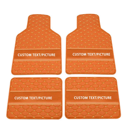 Universal Car Floor Mats Custom  Picture Leather Auto Carpet Anti-slip Interior Accessories Mats For All Car