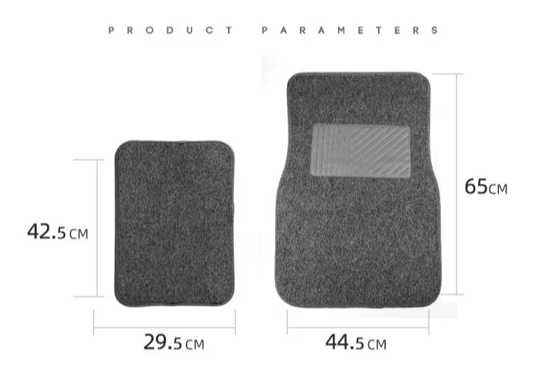 PVC Plush Car Floor Mats Non-Slip Wear-Resistant Easy-Clean Car Carpet Velcro Backed Car Floor Mats Suitable For All Seasons