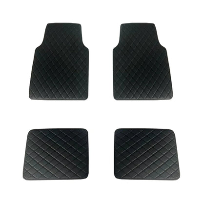 Car Floor Mats 4PCS Universal PU Leather Waterproof Auto Foot Pad Protector Carpet Front and Rear Mats Set Auto Accessories