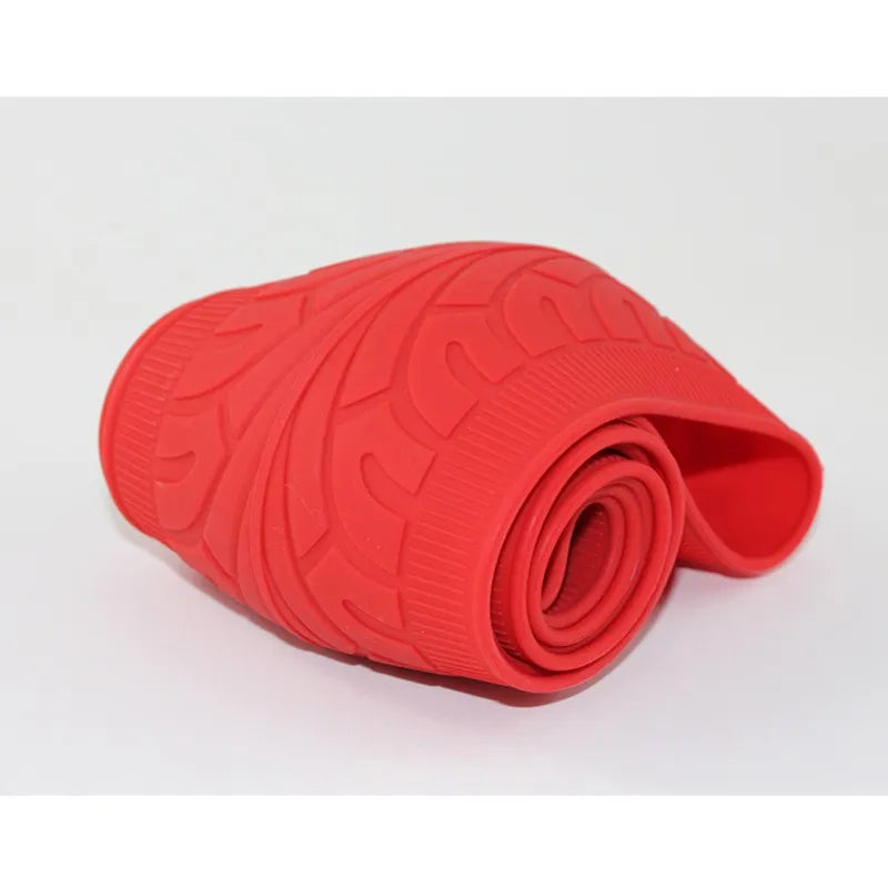 Soft Silicone Steering Wheel Cover Wear-resistant Tire Pattern Car Accessories Auto Protective Decoration Steering Wheel Cover