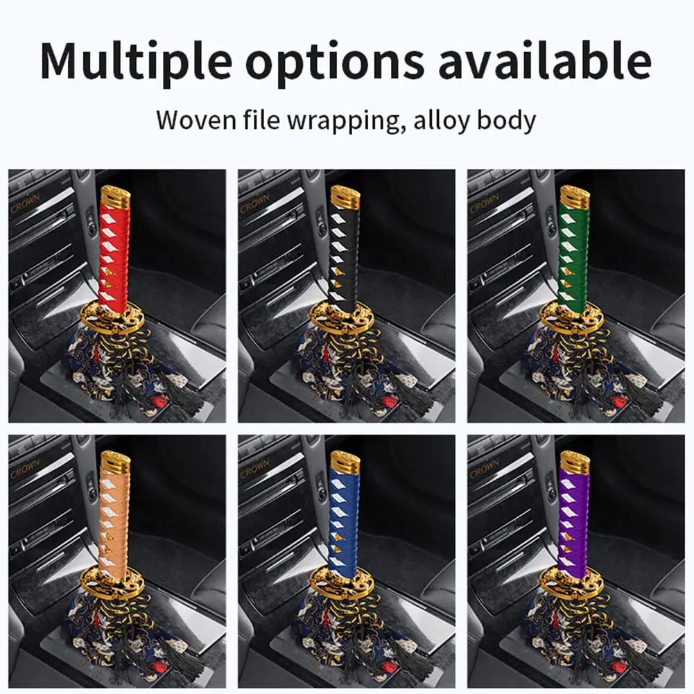 Katana Samurai Sword Shift Knob Shifter With Adapters Manual Transmission Gear Shift knob Warrior Sword Shift Knob Adapter 15mm