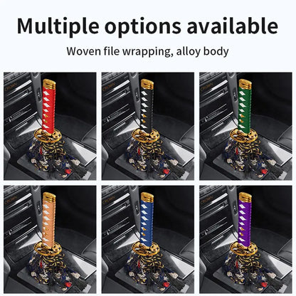 Katana Samurai Sword Shift Knob Shifter With Adapters Manual Transmission Gear Shift knob Warrior Sword Shift Knob Adapter 15mm