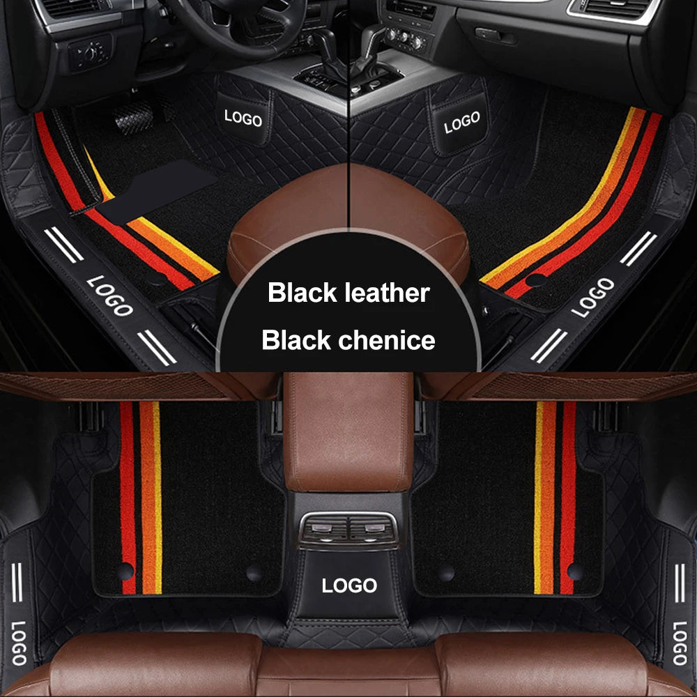 Customized car floor mats for Audi A7  Q5 A3 Q2L  Customized package door sill LOGO car floor mats accessories interior details