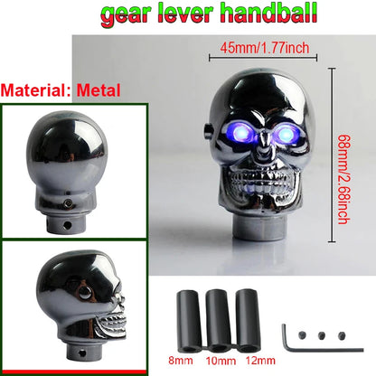 LED Lamp Shift Knob Skeleton Personalized Modification Sports Rod Gear Rod Universal Manual Head Rod Automotive Parts