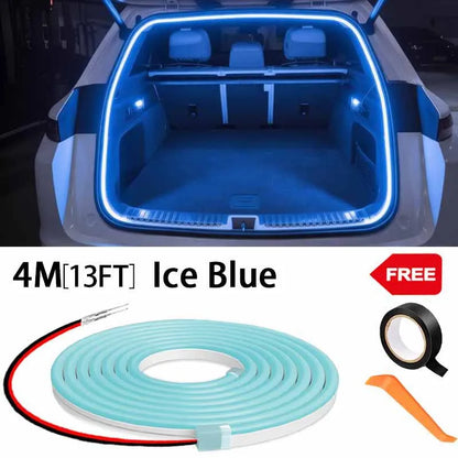 Car high brightness trunk lighting ambient light interior decoration LED wiring free automatic sensing tailgate light strip