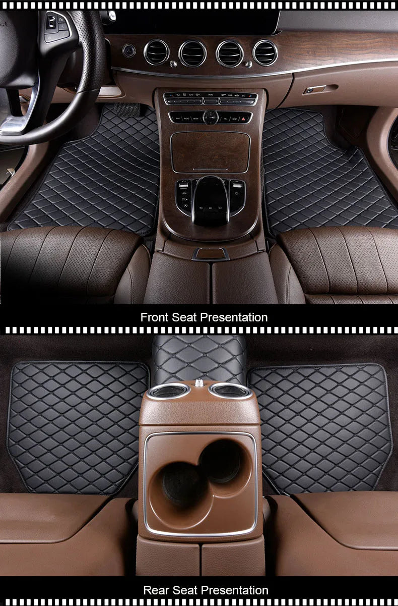 5 pcs Waterproof Leather Car Floor Mats Universal Auto Foot Pad Protector Automobile Interior Carpet Car Accessories Interior