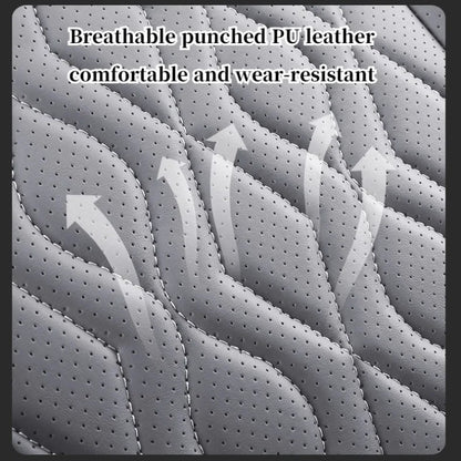 Universal Single  Car Seat Cover - Full-Wrap Design  Perforated PU Leather (Breathable & Durable), All-Season Fit for Most Cars