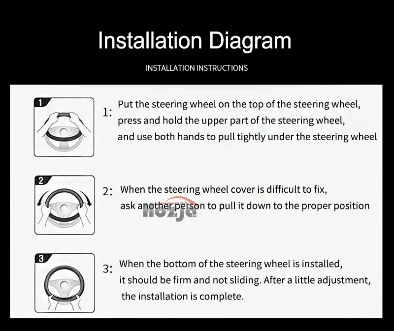 Leather car steering wheel cover suitable for Kia Sportage GT-Line RHD, K5 GT-Line RHD, EV6 RHD, EV9 RHD, Carnival RHD K4 RHD
