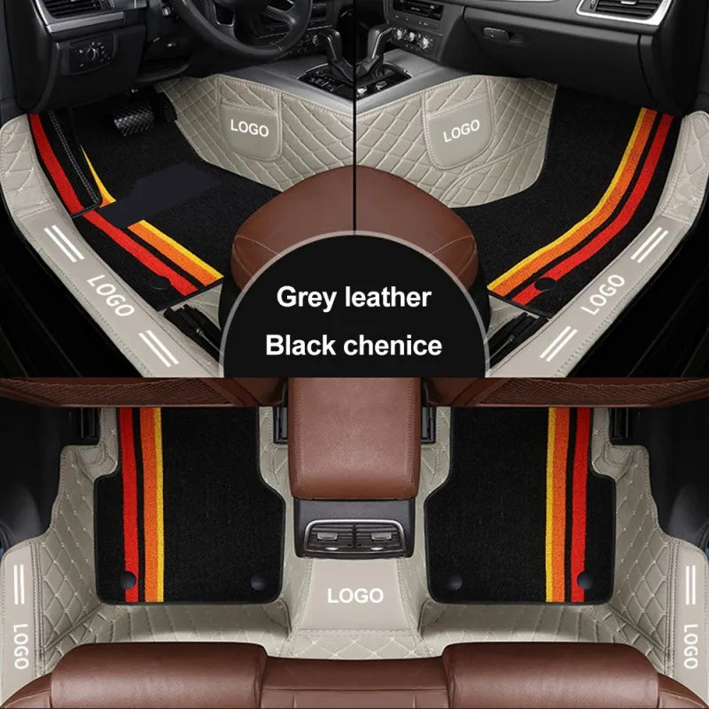 Customized car floor mats for Audi A7  Q5 A3 Q2L  Customized package door sill LOGO car floor mats accessories interior details