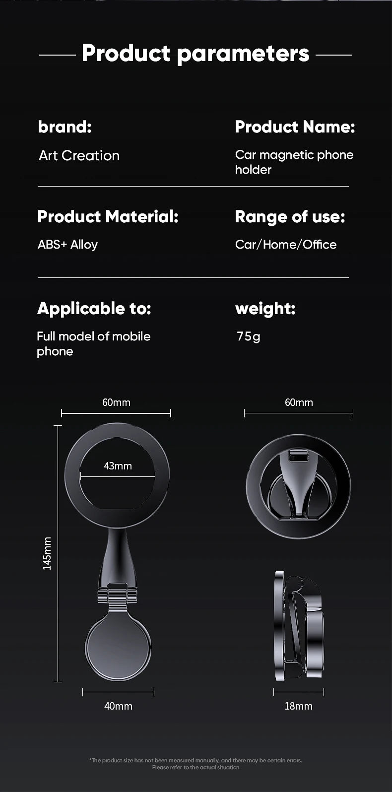 1080 Magsafe Car Phone Holder For Vehicles Mobile Support For The Car Cell Phone Holder in Car For iPhone 17 16 Pro Max Plus