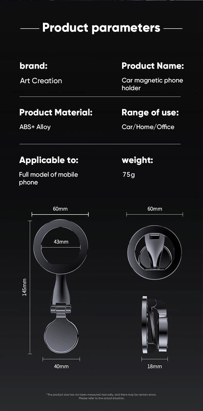 1080 Magsafe Car Phone Holder For Vehicles Mobile Support For The Car Cell Phone Holder in Car For iPhone 17 16 Pro Max Plus