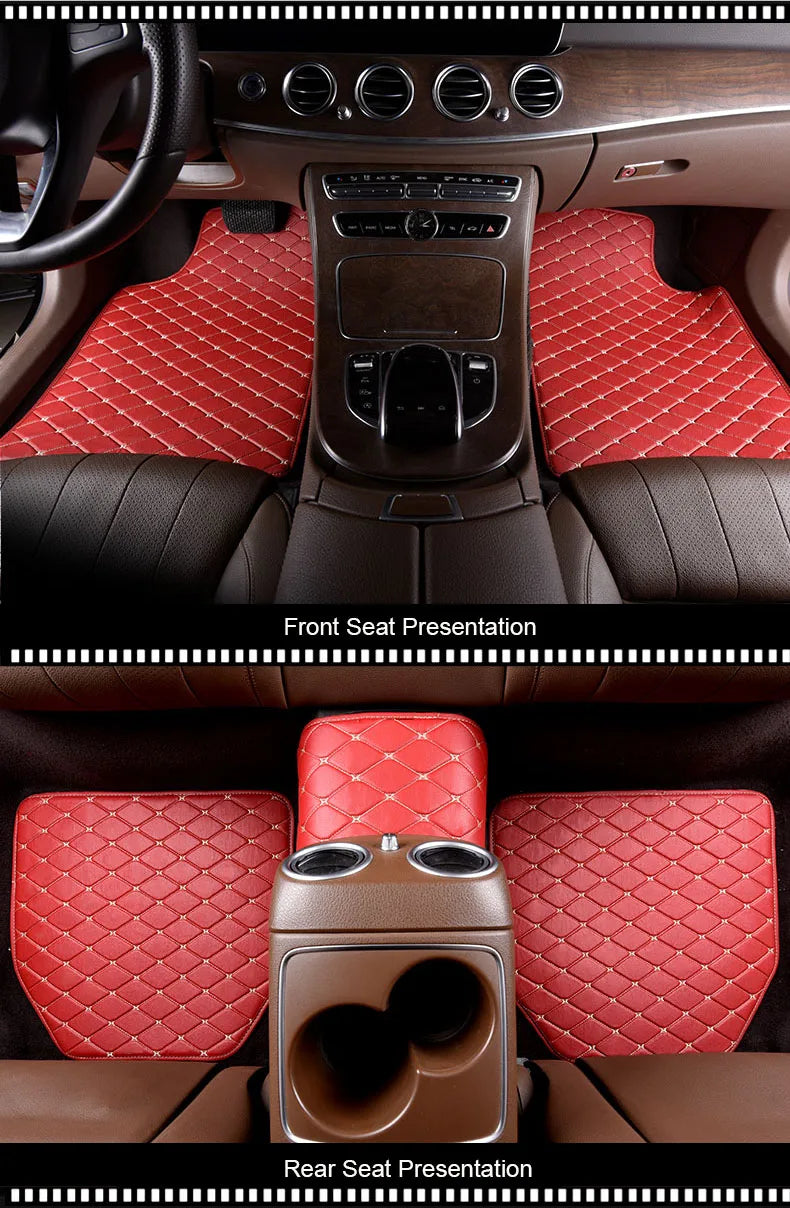 5 pcs Waterproof Leather Car Floor Mats Universal Auto Foot Pad Protector Automobile Interior Carpet Car Accessories Interior
