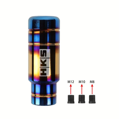 1pc 5.12-inch Aluminum Alloy JDM-style Shift Knob - Suitable for Both Manual and Automatic Transmission Cars. Featuring an Ergon