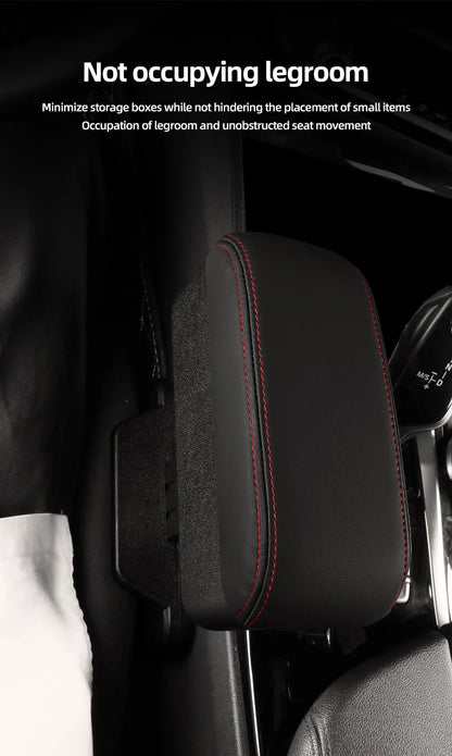 Height Adjustable Car Center Console Gap Storage Organizer with Liftable Tray Elbow Support Armrest Pad for SUV Sedan