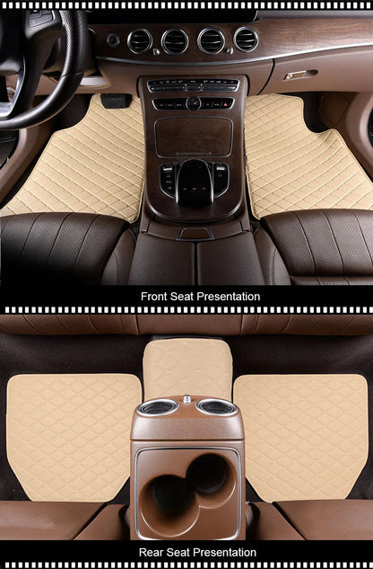 5 pcs Waterproof Leather Car Floor Mats Universal Auto Foot Pad Protector Automobile Interior Carpet Car Accessories Interior