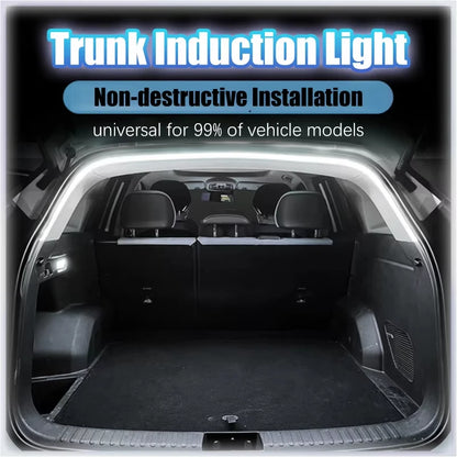 Car Trunk LED Light Strip 400cm/200cm Flexible Interior Ambient Lighting for SUV/MPV Automatic On/Off Hidden Installation