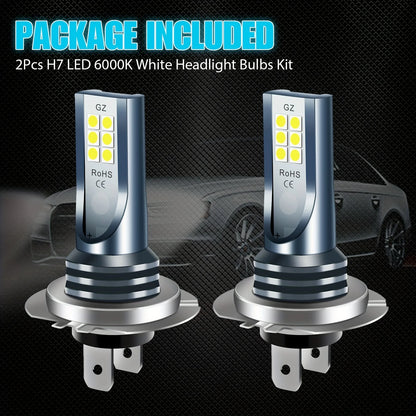 Kit Lâmpada LED H7 12SMD 4 Peças - Farol Alto/Baixo Branco 6000K