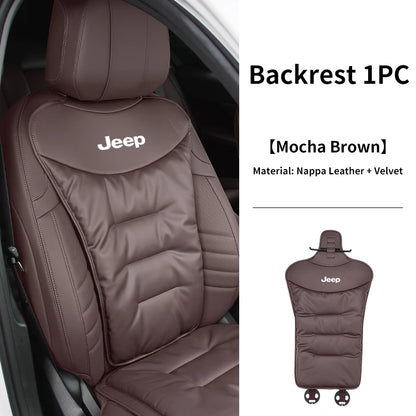 Car Velvet Cushion Vinter Leather Backrest Seat Cover Accessories For Jeep Grand Cherokee Compass Patriot Renegade Wrangler Libe