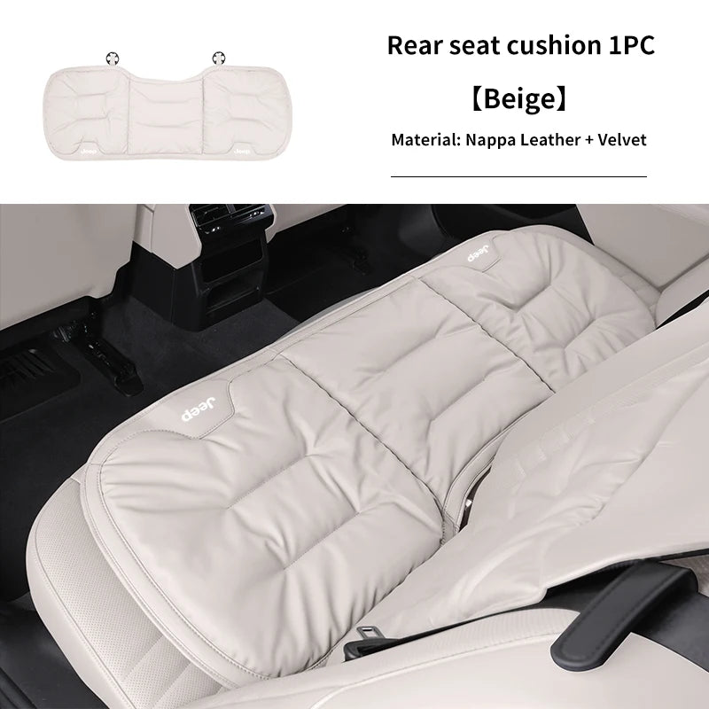 Car Velvet Cushion Vinter Leather Backrest Seat Cover Accessories For Jeep Grand Cherokee Compass Patriot Renegade Wrangler Libe