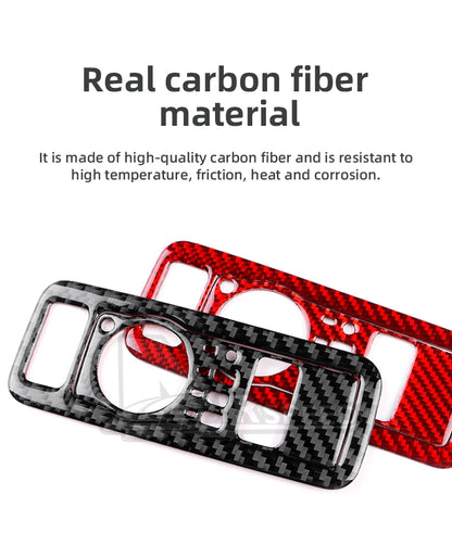 Real Soft Carbon Fiber Sticker For Ford Mustang GT Dark Horse EcoBoost 2024 2025 2026 LHD RHD Car Headlight Switch Interior Trim
