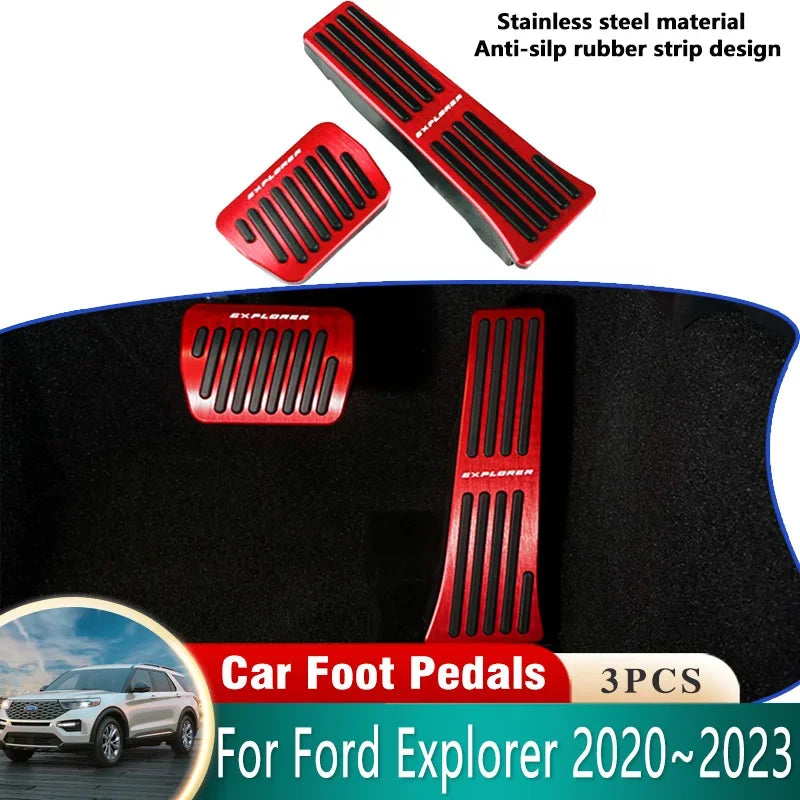 For Ford Explorer U625 Acessories 2022 2021 2023 2020 Car Pedals Stainless Steel Brake Non-slip No Drilling Restfoot Pedals Pads