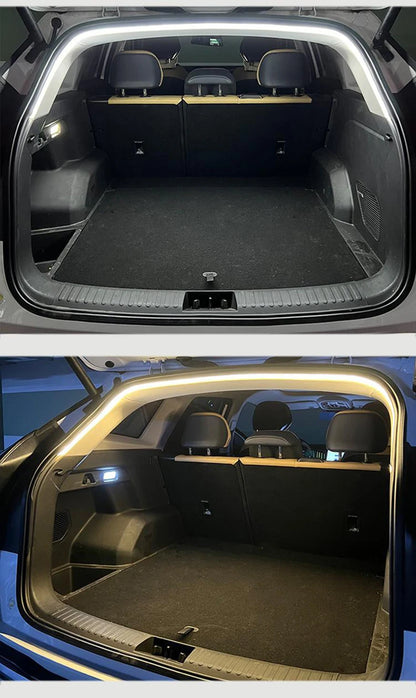 Car Trunk LED Light Strip 400cm/200cm Flexible Interior Ambient Lighting for SUV/MPV Automatic On/Off Hidden Installation