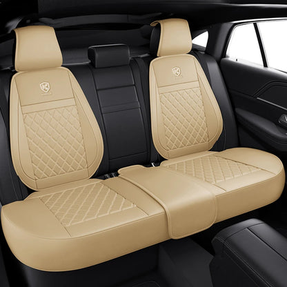 Karcle Nappa Leather Car Seat Cover Surround Bottom Car Seat Cover Full Set Durable Car Seat Protection Cushion Car Accessories