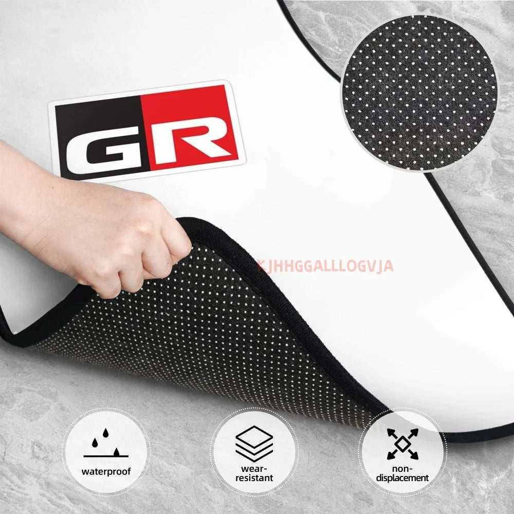 GR 4PCS Crystal Velvet Car Floor Mats Set of Four Anti Fouling Car Mats Carpet Anti Slip Car Floor Mats