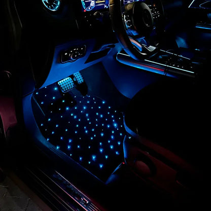 2025 latest illuminated car floor MATS, General Starry Sky car floor MATS, Fiber Starlight car carpet 4-piece set interior modif