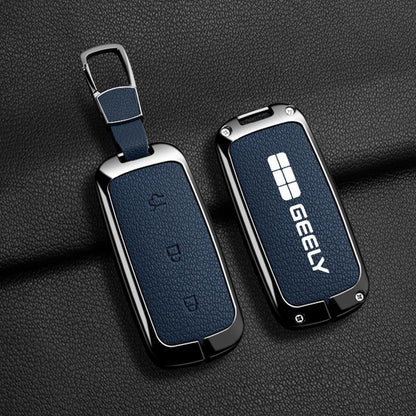 For Geely EX5 Metal Leather Car Key Case Full Cover Shell For Geely EX5 EM-i / ‌Starray EM-i / Galaxy L6/L7/E8/M9
