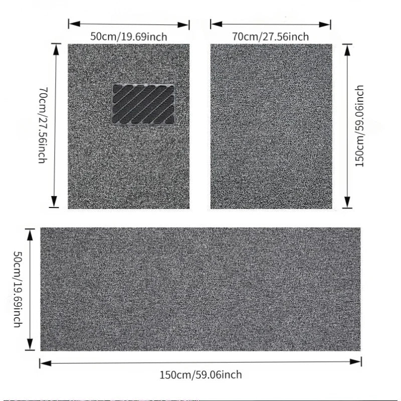 Car Floor Mats Car Foot Pads Universal Silk Loop Self-Cutting Single Main and Passenger Car Floor Mats Waterproof