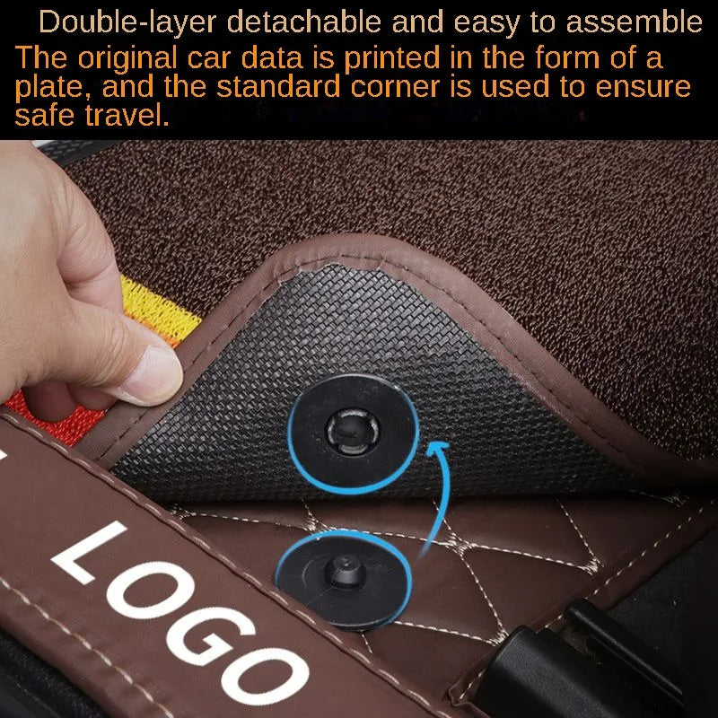 Customized car floor mats for Audi A7  Q5 A3 Q2L  Customized package door sill LOGO car floor mats accessories interior details