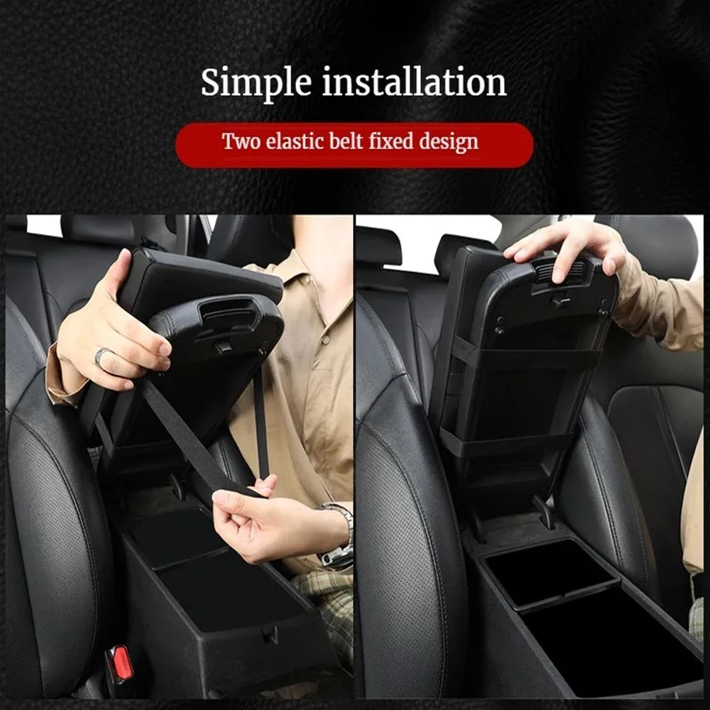 PU Leathe Center Console Heightening Comfort Armrest Pad Cover Universal Armrest Cushion Fit for Most Cars（31cm*20cm*4.5cm）