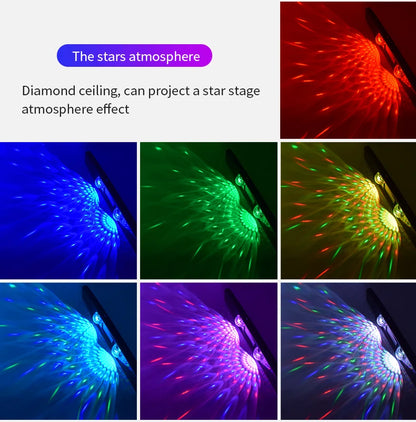 wireless rgb car interior atmosphere light With remote control Music Control Rhythm interior car lights led For car indoor