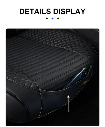 AUTOMECHANIST Nappa Leather Car Seat Cover Universal Front Seat Covers Mat Breathable Seat Cover Protector Cushion Accessories