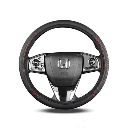 Steering Wheel Cover Breathable Leather Anti Slip PU Leather Steering Covers Universal 37-38cm Car Accessories