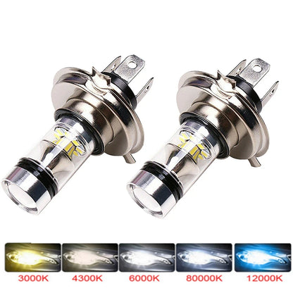 Kit Conversão LED H7/H4/H11/H1/H3/H8 100W 6000K - Alto/Baixo Facho