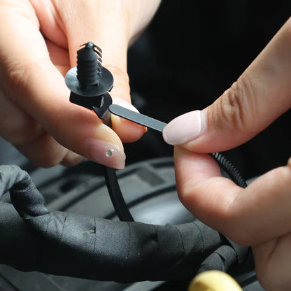 Nylon Push Clip Zip Tie Fastener Universal Car Bumper Fender Retainer Self Locking Nylon Strap Body Trim Repair Accessories