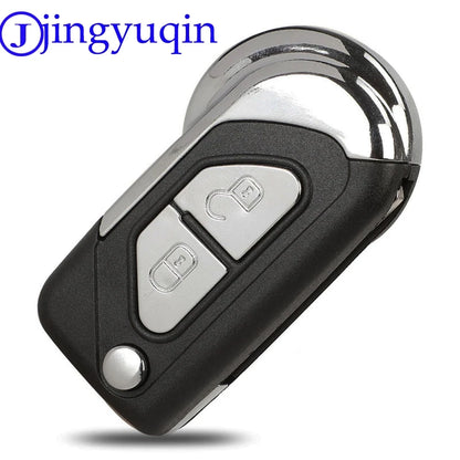 jingyuqin Remote 2buttons Flip Folding Car Key Shell Case Fob Cover For Citroen DS3 Uncut VA2 Key Blade Housing Cover