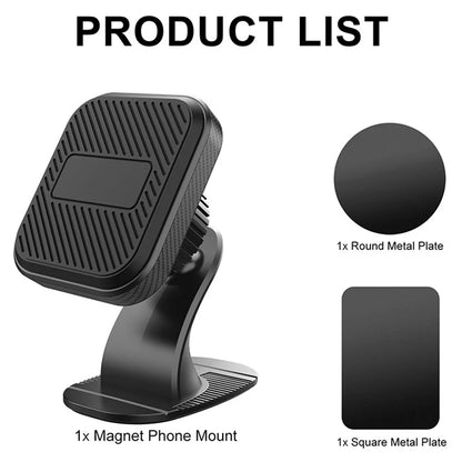 Magnetic Phone Car Mount, YWOR  360° Dashboard Magnetic Car Phone Holder, Universal Car Phone Holder Magnet