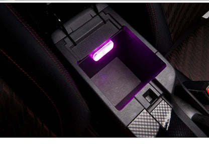 LED Touch Light Mini Wireless Car Interior Lighting Auto Roof Ceiling Reading Lamp for Trunk Storage Box USB Charging