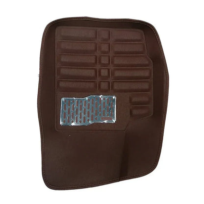 Universal PU Leather Car Floor Mats - 5-Piece Full Set Anti-Slip Vehicle Foot Rugs All-Weather Protection Fits Duster Tool Amagi