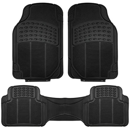 Car Floor Mats for All Weather Rubber 3pc Set Tactical Fit Heavy Duty Black Universal car floor mats Auto Accessories Tuning