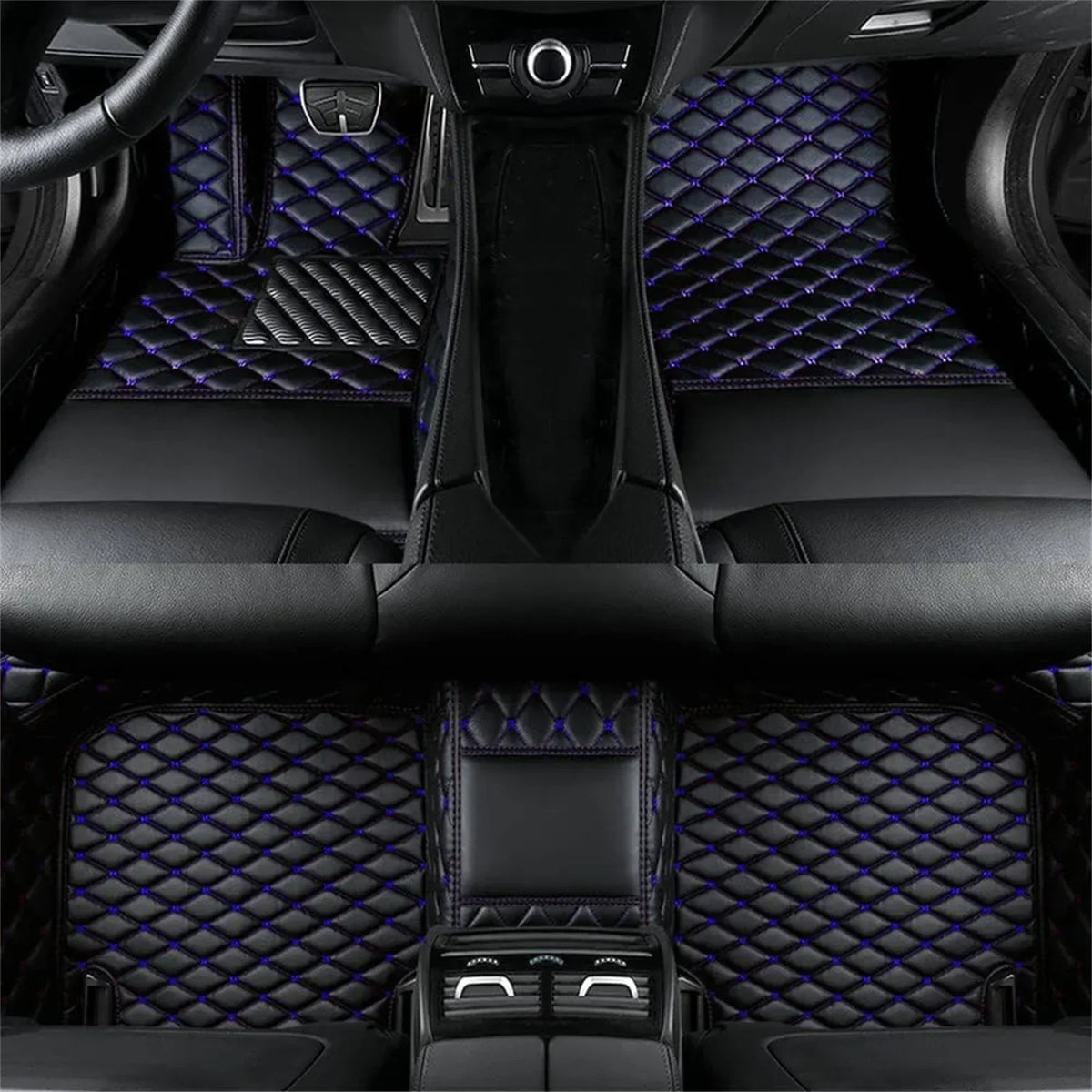 Leather Car Floor Mats For Seat Leon MK3 2012 2013 2014 2015 2016 2017 2018 2019 2020 All Weather Waterproof Car Floor Mats