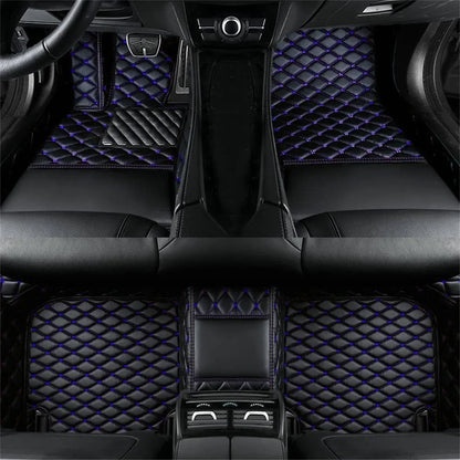 Leather Car Floor Mats For Seat Leon MK3 2012 2013 2014 2015 2016 2017 2018 2019 2020 All Weather Waterproof Car Floor Mats